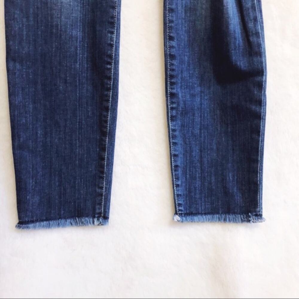 Joe's Charlie Navy High-Rise Distressed Skinny Jeans - Picture 5 of 6